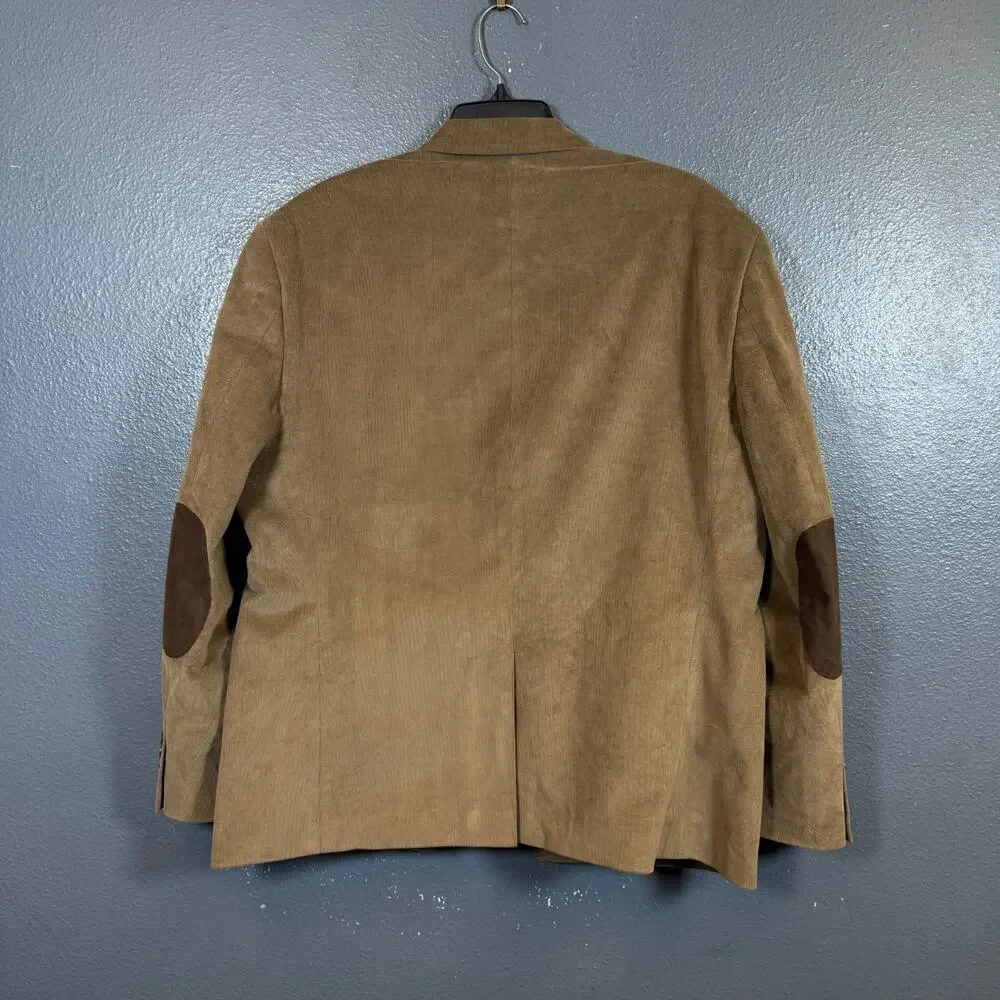 Lauren Ralph Lauren 44s men’s beige velvet blazer 2 dots suit jacket